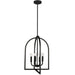 Dainolite Ltd - PLA-164P-MB - Four Light Pendant - Pamela - Matte Black