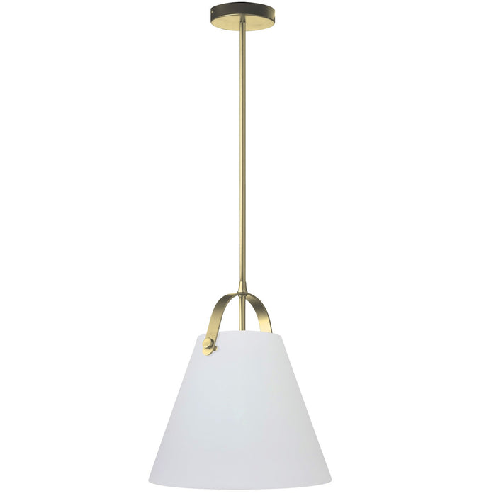 Dainolite Ltd - POL-121P-AGB-WH - One Light Pendant - Polly - White