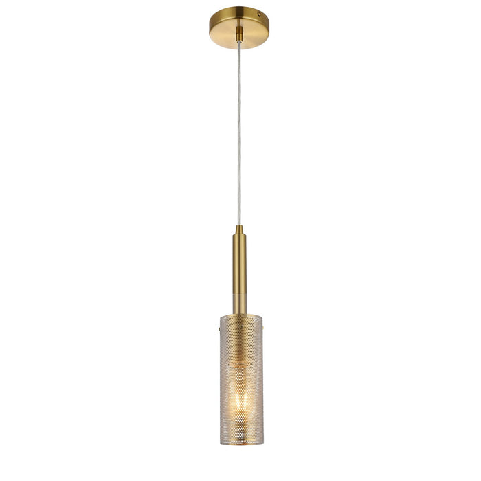 Dainolite Ltd - PRY-MM-AGB - One Light Pendant - Percy - Aged Brass