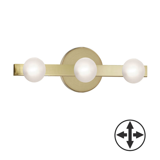 Raleigh Three Light Vanity Aged Brass