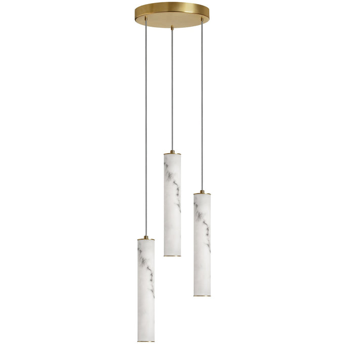 Dainolite Ltd - RBN-1230LEDP-AGB - Three Light Pendant - Reuben - White