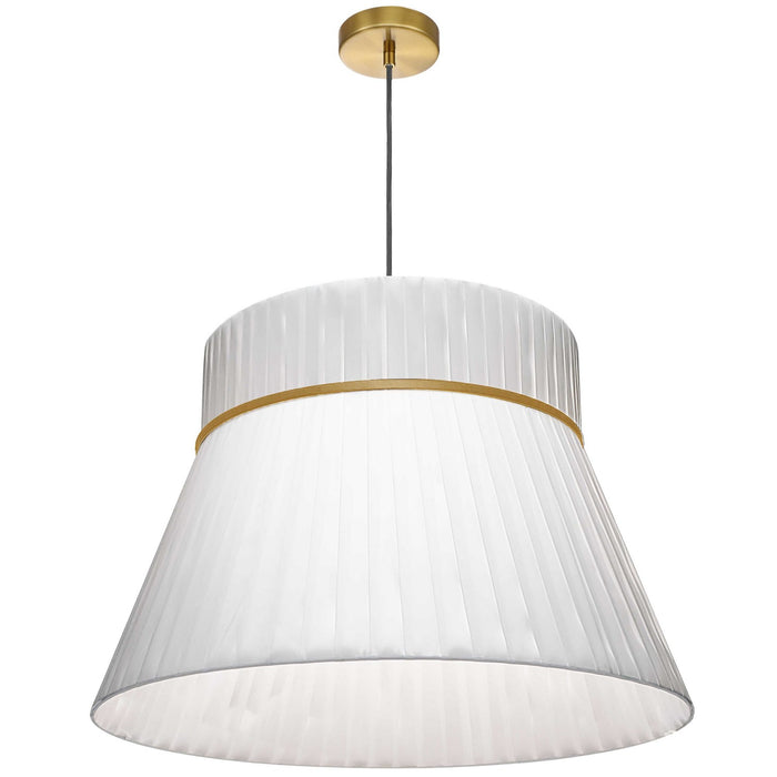 Dainolite Ltd - RCH-241P-AGB-WH - One Light Pendant - Rochelle - White