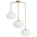 Dainolite Ltd - RCL-323P-AGB - Three Light Pendant - Rachel - White