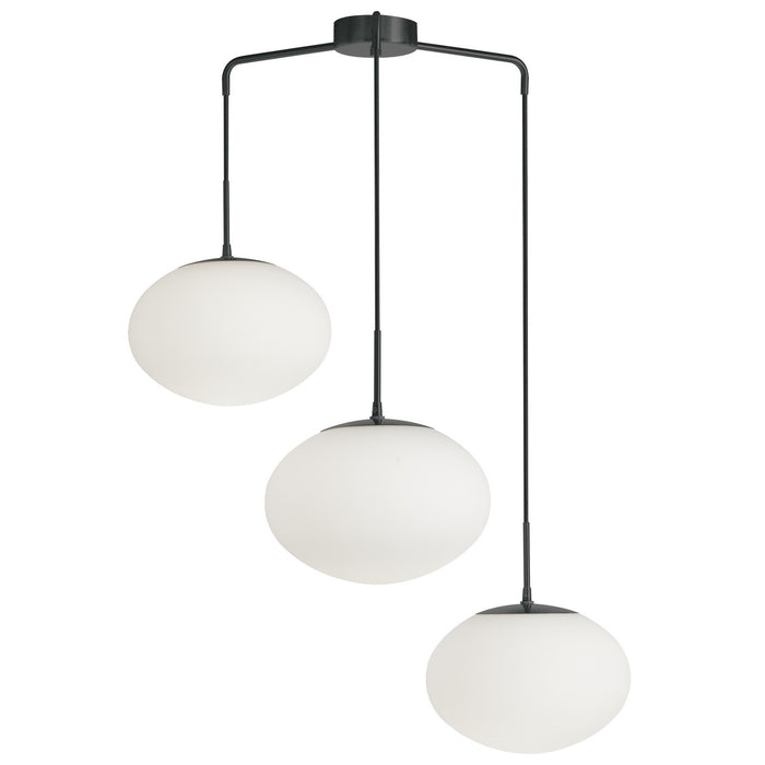 Dainolite Ltd - RCL-323P-MB - Three Light Pendant - Rachel - White