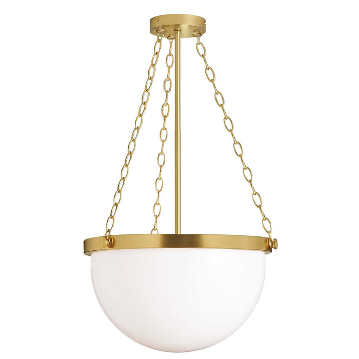 Dainolite Ltd - RHO-151P-AGB - One Light Pendant - Rhonda - White