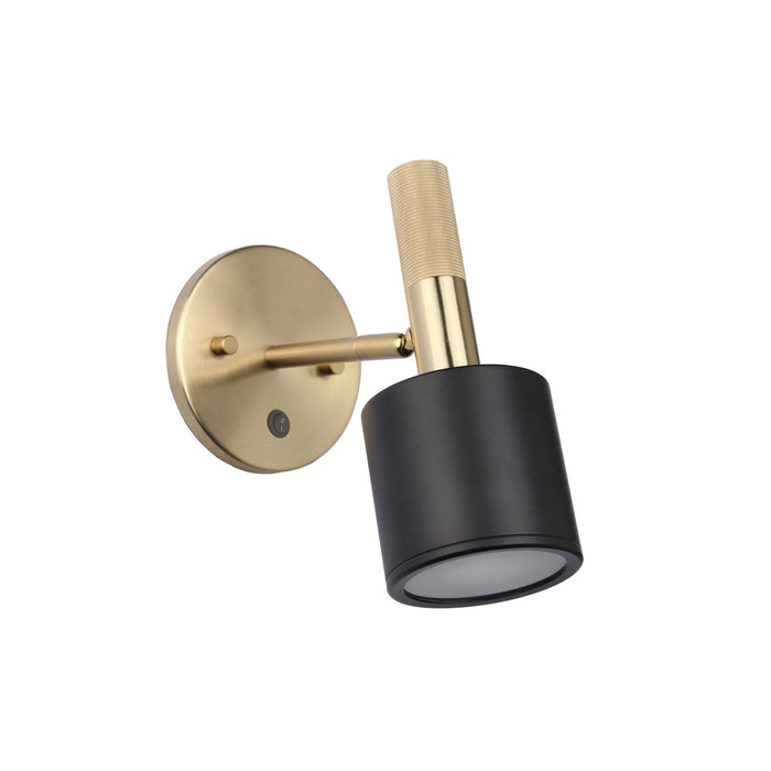 Dainolite Ltd - RHS-1W-MB-AGB - One Light Wall Sconce - Rhoswen - Matte Black