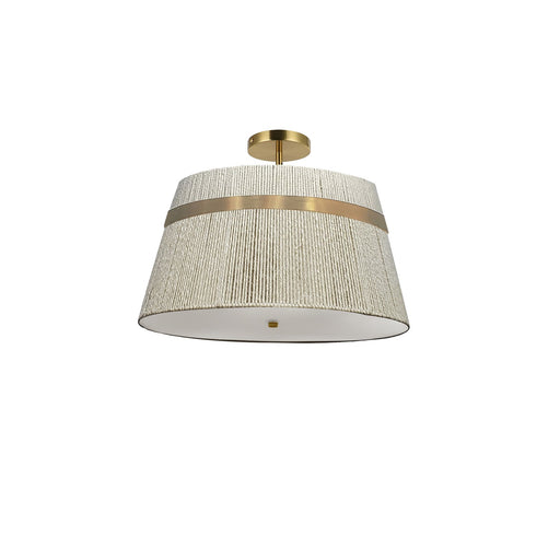Sylvie Three Light Semi Flush Mount White