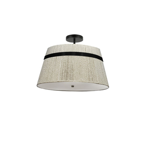 Sylvie Three Light Semi Flush Mount White