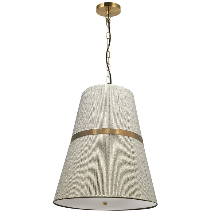 Dainolite Ltd - SYV-183P-AGB-NAT - Three Light Pendant - Sylvie - White