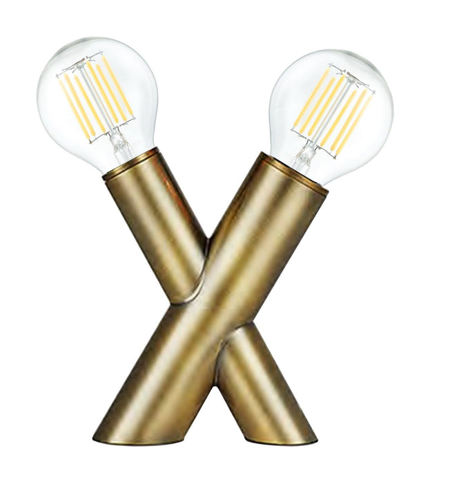 Dainolite Ltd - TMA-71T-AGB - Two Light Table Lamp - Temora - Aged Brass