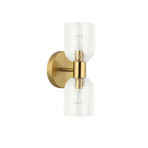 Vienna Two Light Wall Sconce Aged Brass