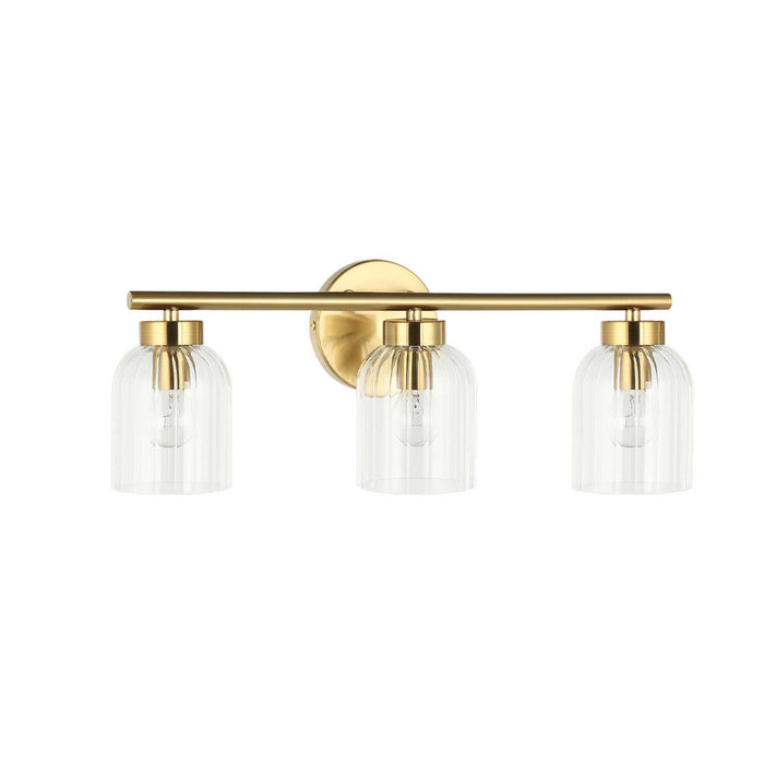 Dainolite Ltd - VIE-213W-AGB - Three Light Vanity - Vienna - Aged Brass