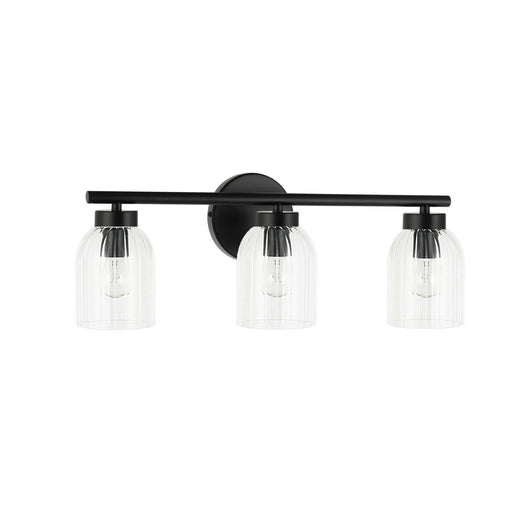 Vienna Three Light Vanity Matte Black