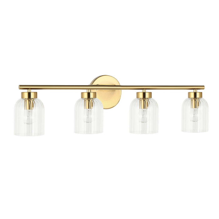 Dainolite Ltd - VIE-294W-AGB - Four Light Vanity - Vienna - Aged Brass