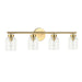 Dainolite Ltd - VIE-294W-AGB - Four Light Vanity - Vienna - Aged Brass