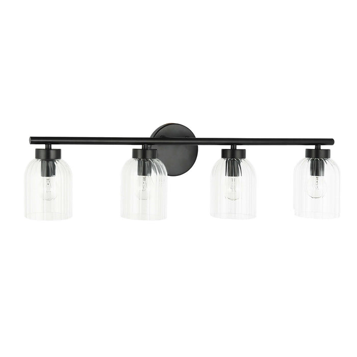 Dainolite Ltd - VIE-294W-MB - Four Light Vanity - Vienna - Matte Black
