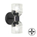 Dainolite Ltd - VLA-102W-MB-CLR - Two Light Wall Sconce - Vallora - Matte Black