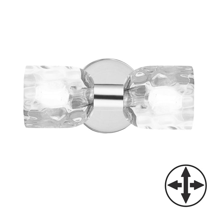Dainolite Ltd - VLA-102W-PC-CLR - Two Light Wall Sconce - Vallora - Polished Chrome