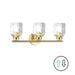 Dainolite Ltd - VLA-213W-AGB-CLR - Three Light Vanity - Vallora - Aged Brass