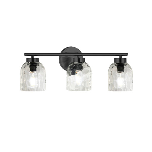 Vallora Three Light Vanity Matte Black