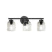 Dainolite Ltd - VLA-213W-MB-CLR - Three Light Vanity - Vallora - Matte Black