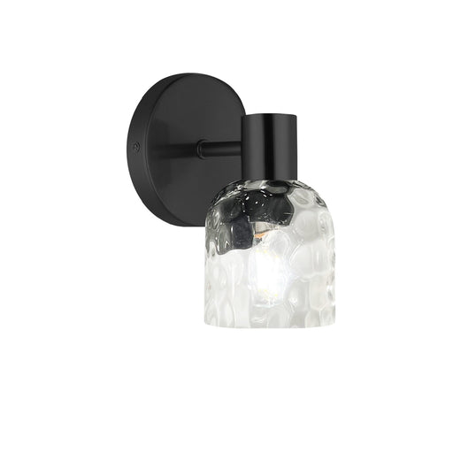 Dainolite Ltd - VLA-81W-MB-CLR - One Light Wall Sconce - Vallora - Matte Black