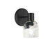 Dainolite Ltd - VLA-81W-MB-CLR - One Light Wall Sconce - Vallora - Matte Black