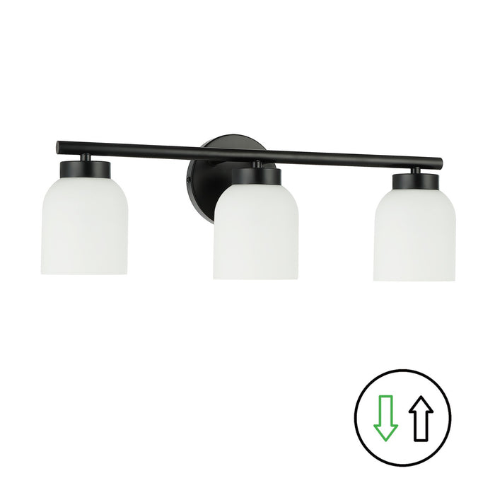 Dainolite Ltd - VND-213W-MB - Three Light Vanity - Vonda - Matte Black