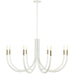 Dainolite Ltd - WAN-388C-SW-AGB - Eight Light Chandelier - Wand - Sandy White