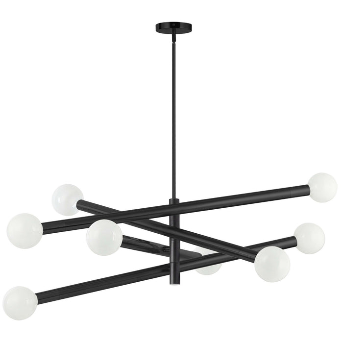 Dainolite Ltd - WAN-398C-MB - Eight Light Pendant - Wand - Matte Black