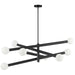 Dainolite Ltd - WAN-398C-MB - Eight Light Pendant - Wand - Matte Black