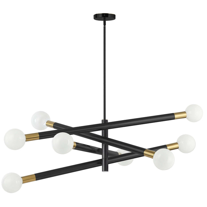 Dainolite Ltd - WAN-398C-MB-AGB - Eight Light Pendant - Wand - Matte Black