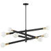 Dainolite Ltd - WAN-398C-MB-AGB - Eight Light Pendant - Wand - Matte Black