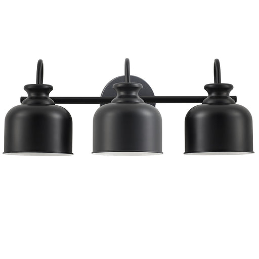 Wrigley Three Light Vanity Matte Black
