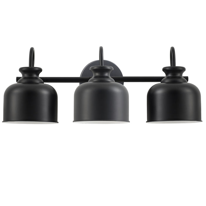 Dainolite Ltd - WRG-213W-MB - Three Light Vanity - Wrigley - Matte Black