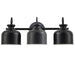 Dainolite Ltd - WRG-213W-MB - Three Light Vanity - Wrigley - Matte Black
