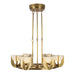 Alora - CH362627VBAR-UNV - LED Chandelier - Colette - Vintage Brass/Alabaster