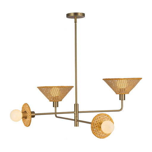 Piper Four Light Chandelier Brushed Gold