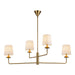 Alora - CH497445BGWL - Four Light Chandelier - Bridgette - Brushed Gold/White Linen