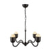Alora - CH558427MBOP - Four Light Chandelier - Effie - Matte Black/Opal Glass