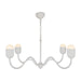 Alora - CH558439AWOP - Four Light Chandelier - Effie - Antique White/Opal Glass