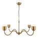 Alora - CH558439BGOP - Four Light Chandelier - Effie - Brushed Gold/Opal Glass