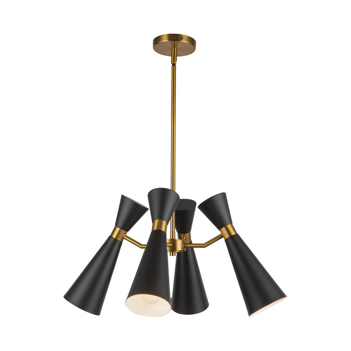 Alora - CH574424MBAG - Four Light Chandelier - Blake - Matte Black/Aged Gold