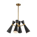 Alora - CH574424MBAG - Four Light Chandelier - Blake - Matte Black/Aged Gold