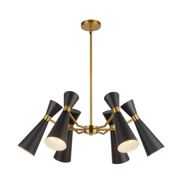 Alora - CH574632MBAG - Six Light Chandelier - Blake - Matte Black/Aged Gold