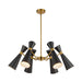 Alora - CH574632MBAG - Six Light Chandelier - Blake - Matte Black/Aged Gold