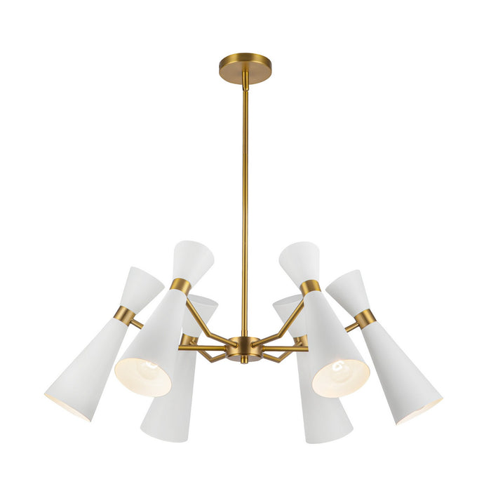 Alora - CH574632WHAG - Six Light Chandelier - Blake - White/Aged Gold