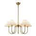 Alora - CH610530BGFW - Five Light Chandelier - Rosemary - Brushed Gold/Folded White