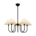 Alora - CH610530MBFW - Five Light Chandelier - Rosemary - Matte Black/Folded White
