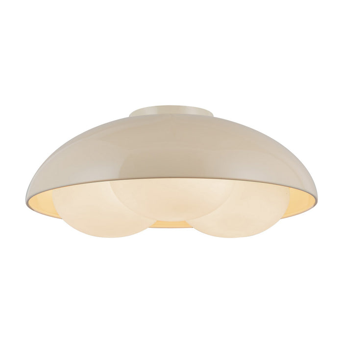 Alora - FM495316PWOP - Three Light Flush Mount - Robyn - Pearl White/Opal Glass